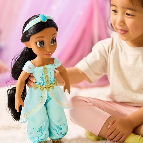 Disney Store الرسمي Rapunzel ذات مرة على قصة دمية - 16 بوصة ألعاب ديزني الأميرة التي تتميز بعيون عاكسة مع تلميذ ثلاثي الأبعاد وإيريس ، والأزياء التفصيلية ، ومشط الشعر والأحذية - يأتي في صندوق العرض in Saudi Arabia