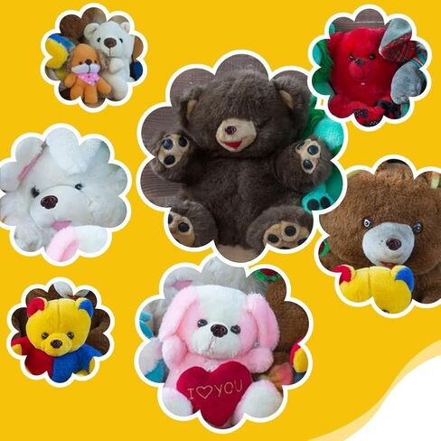 AHANDMAKER 60 PCS 5 Styles Craft Safety Noses, Brown Craft Nose with Spacer 13mm 15mm 15.5mm 18.5mm 21.5mm for Amigurumi Crochet Bears Puppet Stuffed Animals Doll Making in Saudi Arabia