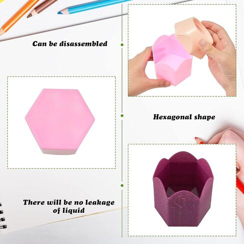 2 Pieces Pencil Shaped Pen Holders Pencil Storage Organizer Cute Desktop Pen Cup for Back to School Makeup Brush Container Cartoon Stationery Rack for Teacher Classroom Home Office(Pink, Purple) in Saudi Arabia