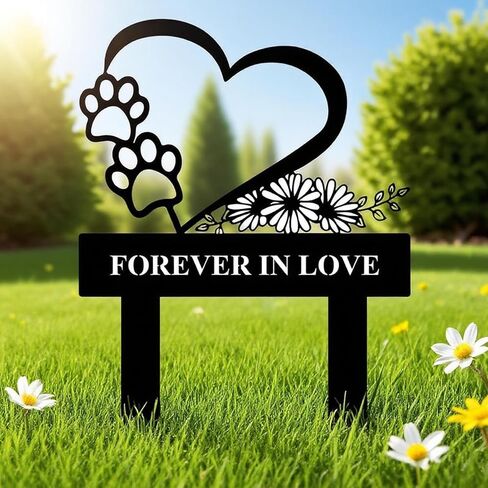 Pet Memorial Garden Stake for Dog or Cat – Weatherproof Metal Grave Marker, Durable Pet Memorial Plaque Pet Loss Tribute Sign for Yard or Outdoor Use, Rustproof Cemetery Decoration (Miss You) in Kuwait