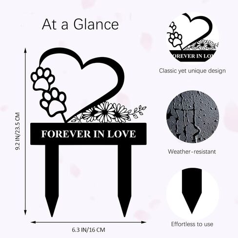 Pet Memorial Garden Stake for Dog or Cat – Weatherproof Metal Grave Marker, Durable Pet Memorial Plaque Pet Loss Tribute Sign for Yard or Outdoor Use, Rustproof Cemetery Decoration (Miss You) in Kuwait