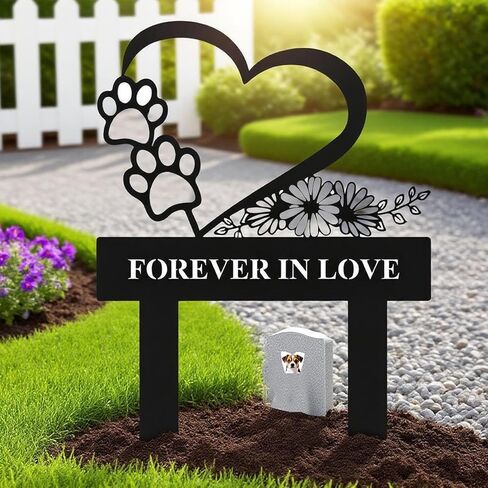 Pet Memorial Garden Stake for Dog or Cat – Weatherproof Metal Grave Marker, Durable Pet Memorial Plaque Pet Loss Tribute Sign for Yard or Outdoor Use, Rustproof Cemetery Decoration (Miss You) in Kuwait