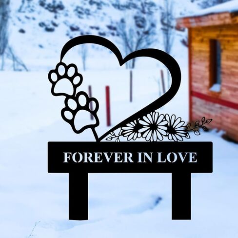 Pet Memorial Garden Stake for Dog or Cat – Weatherproof Metal Grave Marker, Durable Pet Memorial Plaque Pet Loss Tribute Sign for Yard or Outdoor Use, Rustproof Cemetery Decoration (Miss You) in Kuwait