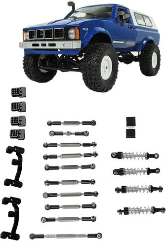 RC Car Upgrade Spare Kit, with Shocks Absorber Pull Rod, for C24 C14 C14K C24K RC Car (Black) Rc Car Pull Rod Kit in Saudi Arabia