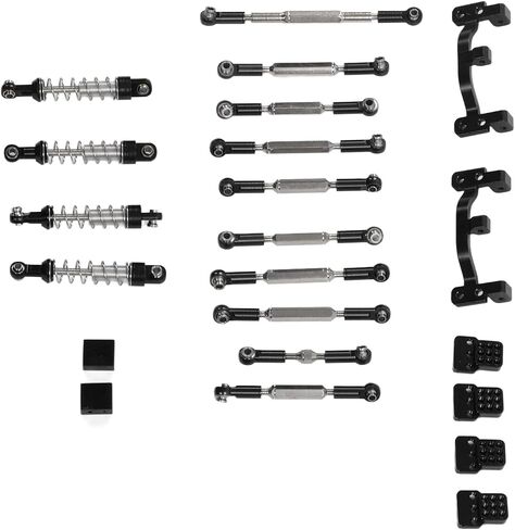 RC Car Upgrade Spare Kit, with Shocks Absorber Pull Rod, for C24 C14 C14K C24K RC Car (Black) Rc Car Pull Rod Kit in Saudi Arabia