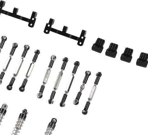 RC Car Upgrade Spare Kit, with Shocks Absorber Pull Rod, for C24 C14 C14K C24K RC Car (Black) Rc Car Pull Rod Kit in Saudi Arabia