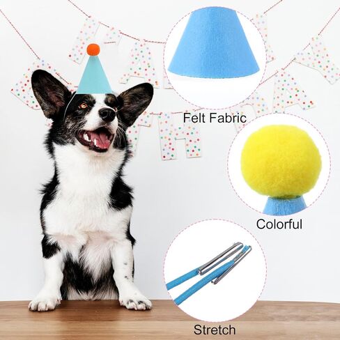 6PCS Mini Party Hats for Stuffed Animals, Stuffed Animal Party Hats, Birthday Partys Cone Hat, Dog Birthday Hat Set for Small Medium Dogs Cat Puppies in Saudi Arabia