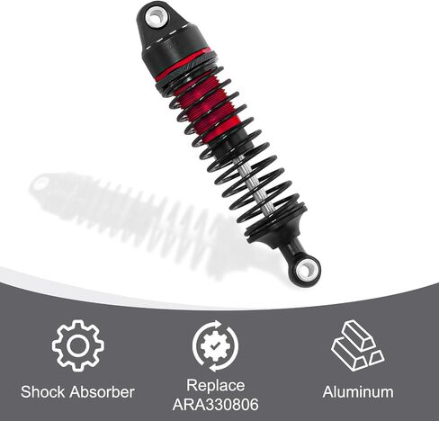 RC Shock Absorber Set Aluminum Adjustable Shock Damper for ARRMA 1/18 Granite GROM 1/16 Mojave GROM 1/14 Typhon GROM RC Truck Upgrade Parts (4PCS, Green) in Saudi Arabia