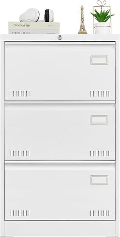 Lateral File Cabinet 2 Drawers Lockable File Cabinet with Card Holder, Metal Drawer Small File Cabinets Under Desk for Home Office Legal/Letter/f4/a4 Size Black in Saudi Arabia