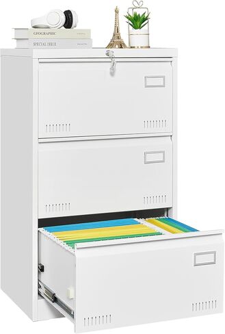 Lateral File Cabinet 2 Drawers Lockable File Cabinet with Card Holder, Metal Drawer Small File Cabinets Under Desk for Home Office Legal/Letter/f4/a4 Size Black in Saudi Arabia