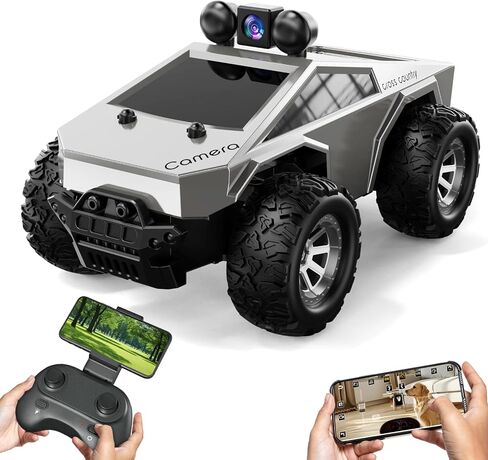 RC Cars with Camera Remote Control Truck with 720P HD FPV Camera, All-Terrain Remote Control Car with Body Light Rechargeable Battery, 1:28 RC Car Vehicle Toy Gifts for Adults Kids Boys Girls in Saudi Arabia