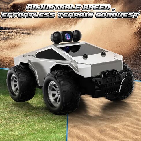 RC Cars with Camera Remote Control Truck with 720P HD FPV Camera, All-Terrain Remote Control Car with Body Light Rechargeable Battery, 1:28 RC Car Vehicle Toy Gifts for Adults Kids Boys Girls in Saudi Arabia