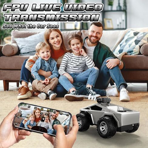 RC Cars with Camera Remote Control Truck with 720P HD FPV Camera, All-Terrain Remote Control Car with Body Light Rechargeable Battery, 1:28 RC Car Vehicle Toy Gifts for Adults Kids Boys Girls in Saudi Arabia
