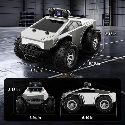 RC Cars with Camera Remote Control Truck with 720P HD FPV Camera, All-Terrain Remote Control Car with Body Light Rechargeable Battery, 1:28 RC Car Vehicle Toy Gifts for Adults Kids Boys Girls in Saudi Arabia