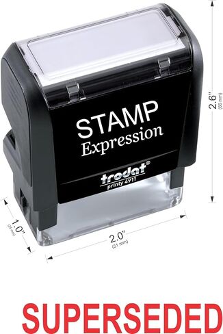 StampExpression - Superseded Office Self Inking Rubber Stamp - Red Ink (A-5056) in Saudi Arabia