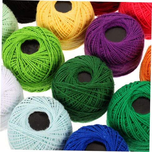 Stobok 16 Rolls Cross Stitch الخيط الكروشيه الخيط متعدد الوظائف تطريز سلسلة ترسيرية DIY تطريزات خيط تطريزات تصنيع خيط الخيط القطن in Saudi Arabia