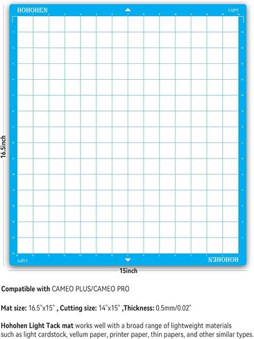 Cutting Mats for Silhouette Cameo 4 Plus and Cameo 5 Plus,14x15 Inch 3 Pack Variety Tack Adhesive Sticky Durable Long-lasting Replacement Cut Mat for Cameo Plus Machine in Saudi Arabia