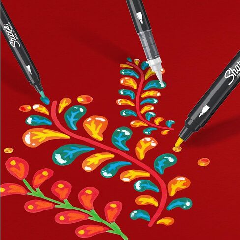 Sharpie Creative Marker Acrylic Paint Pens | Water-Based Paint Markers | No-Bleed Ink Writes on Most Surfaces | Bullet Tip | School & Revision Supplies | Assorted Colours | 5 Count in Saudi Arabia