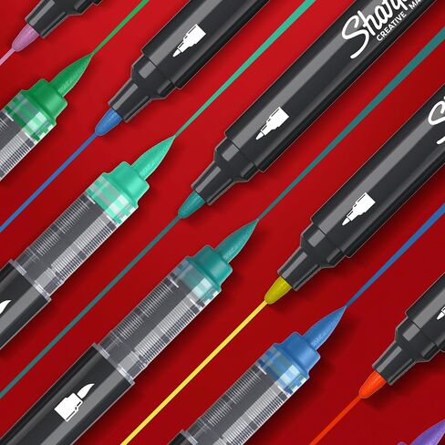 Sharpie Creative Marker Acrylic Paint Pens | Water-Based Paint Markers | No-Bleed Ink Writes on Most Surfaces | Bullet Tip | School & Revision Supplies | Assorted Colours | 5 Count in Saudi Arabia