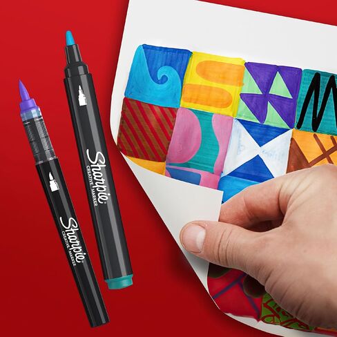 Sharpie Creative Marker Acrylic Paint Pens | Water-Based Paint Markers | No-Bleed Ink Writes on Most Surfaces | Bullet Tip | School & Revision Supplies | Assorted Colours | 5 Count in Saudi Arabia
