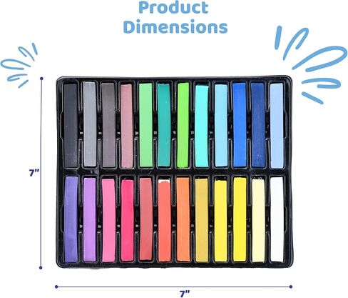 Neliblu 24-Piece Soft Pastels for Kids - Multi Color Pastel Chalk for Art Painting - Pastel Sticks Suitable on Paper, Blackboards, Sidewalk Blocks - For Kids, Adults, Professional Artists in Saudi Arabia