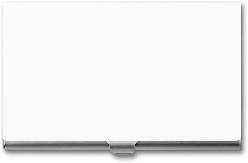 Custom Aluminum Business Card Holder Case, Customized Business Card Case Design Your Logo Name Large Capacity Protective Business Card Wallet Meaningful Gift for Office Worker Elite, Silvery in Kuwait