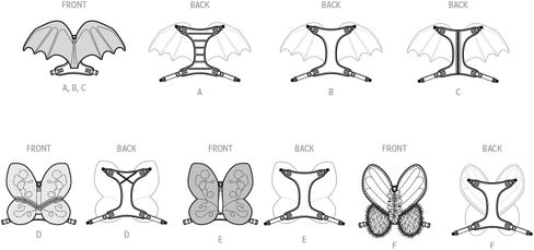 Simplicity Lightly Padded Dog Harness with Wings Sewing Pattern Packet by Carla Reiss, Design Code S9875, Sizes S-M-L, Multicolor in Saudi Arabia