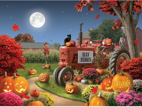 Bits and Pieces – Large 300 Piece Jigsaw Puzzle for Adults – ‘Happy Hollow’ –Halloween Jigsaw Puzzle by Artist Alan Giana …, Completed Puzzle Size: 18" x 24" in Saudi Arabia