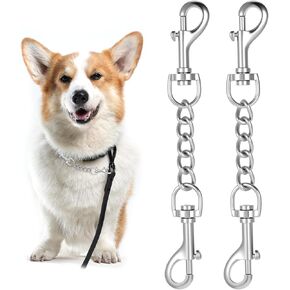 Metal Dog Collar Safety Clip 2 Pack Stainless Steel Heavy Backup for Prong Collar, Dog Harness Collars Connector (7.5 inches) in Kuwait