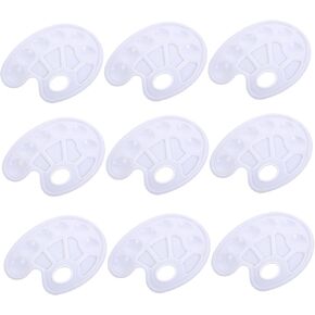 10-Pack Washable Plastic Paint Palette Set for Boys and Girls Versatile Watercolor and Oil Mixing Trays Color Holders for Art Projects and Creative Activities in Saudi Arabia