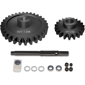 GEAN MAIN GEAR 35T M1.5 عمود مع تحمل 45# من الفولاذ على شكل D مع ترس مع 20T PINON لتراكسكاساس -1/5 X-MAXX 6S/8S Monster Truck و 1/6 4WD XRT 8S-78086-4 ، 1.5 MOD MOD GEAR GEAR GEAR LARGE in Saudi Arabia