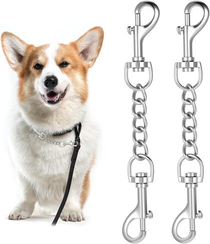 مقطع السلامة من طوق الكلب المعدني 2 حزمة من الفولاذ المقاوم للصدأ احتياطيًا ثقيلًا للياقة الشق in Kuwait