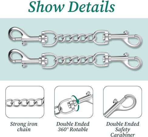 مقطع السلامة من طوق الكلب المعدني 2 حزمة من الفولاذ المقاوم للصدأ احتياطيًا ثقيلًا للياقة الشق in Kuwait