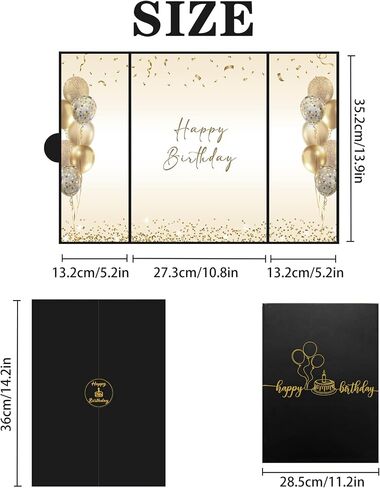 DARUNAXY Purple Birthday Party Decorations, Jumbo Happy Birthday Alternative Signature Guestbook for Women Girls Cheers to 30 40 50 60 70 80 90 Years Old Gifts Signing Card Board Party Supplies in Kuwait