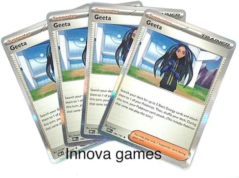 GEETA 188/197 - سبج نيران - X4 Pokemon Trainer Card Playset - Lot in Saudi Arabia