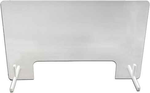 Cakesafe - (1) 30 "Wide × 20" عالي ، عداد واقٍ من حاجز أمان حارس العطس الأكريليك ، ولوحة واحدة مع فتحة 18 "× 5" ، ودعمان قويان. in Kuwait