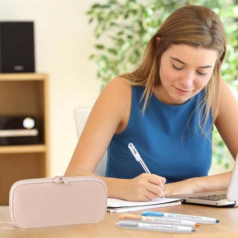 Rolin Roly Multi-function Pencil Case Pencil Box Large Capacity Pen Case Holder for Women Pen Bag Organizer with Zipper (brown) in Saudi Arabia