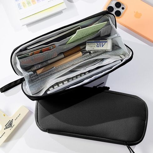 Rolin Roly Multi-function Pencil Case Pencil Box Large Capacity Pen Case Holder for Women Pen Bag Organizer with Zipper (brown) in Saudi Arabia
