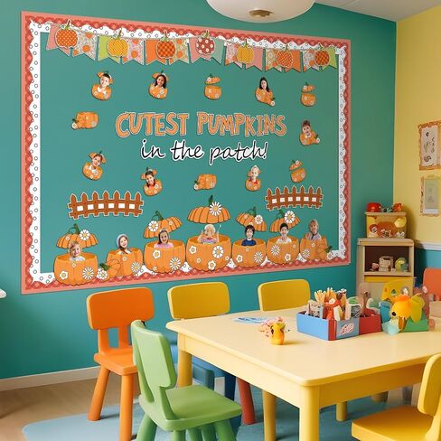 111 PCS Fall Bulletin Board Fall Photo DIY Pumpkin Classroom Decorations Maple Leaves Pumpkins Attouts for Bulletin Board Attgiving Autumn Classroom School Wall Party Decoration in Saudi Arabia