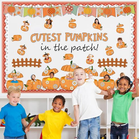 111 PCS Fall Bulletin Board Fall Photo DIY Pumpkin Classroom Decorations Maple Leaves Pumpkins Attouts for Bulletin Board Attgiving Autumn Classroom School Wall Party Decoration in Saudi Arabia
