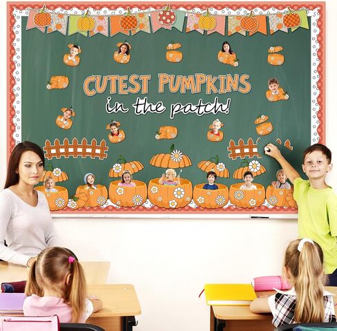 111 PCS Fall Bulletin Board Fall Photo DIY Pumpkin Classroom Decorations Maple Leaves Pumpkins Attouts for Bulletin Board Attgiving Autumn Classroom School Wall Party Decoration in Saudi Arabia