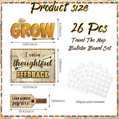 Pasimy 26 Pcs Travel Theme Classroom Decor Travel The Map Bulletin Board Travel World Travel Cutouts Decoration for Student Teacher Classroom Back to School Travel Party Wall Board Decor in Saudi Arabia
