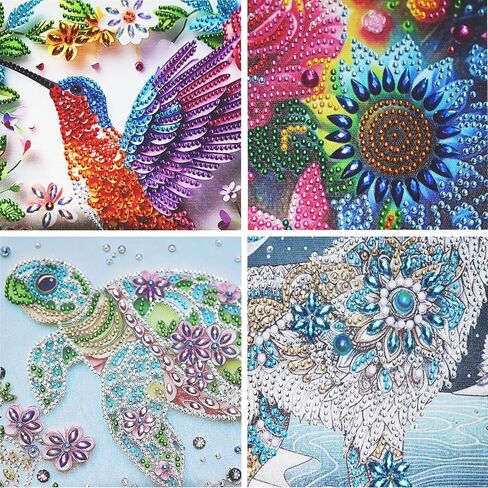 Hummingbird Special Shape Diamond Art Kits for Beginners,5D Small Diamond Painting Kits for Adults,DIY Flowers Paint with Diamonds Dots Crystal Rhinestones Gem Art and Crafts 11.8 X 11.8inch in Saudi Arabia