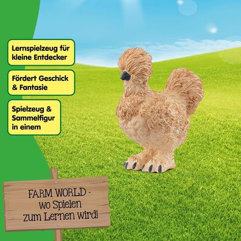 Schleich Farm World - لطيف ، 2 "لعبة الدجاج السيلي للأطفال. ألعاب تمثال للحيوانات واقعية للبنين والبنات. in Saudi Arabia