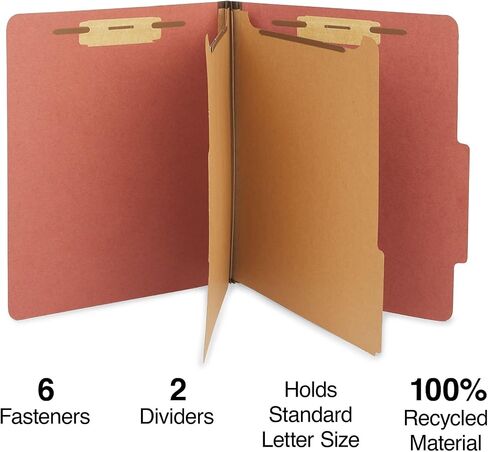 Staples Recycled Classification Folders, Letter, 2 Partitions, Blue, 20/Box in Saudi Arabia