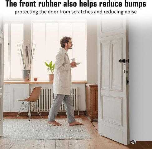 2Pcs Floor Mounted Door Stops, Stainless Steel Half Dome Floor Door Stopper, Rubber Free Punching Wall Protector for Living Room Bedroom Bathroom Office in Saudi Arabia
