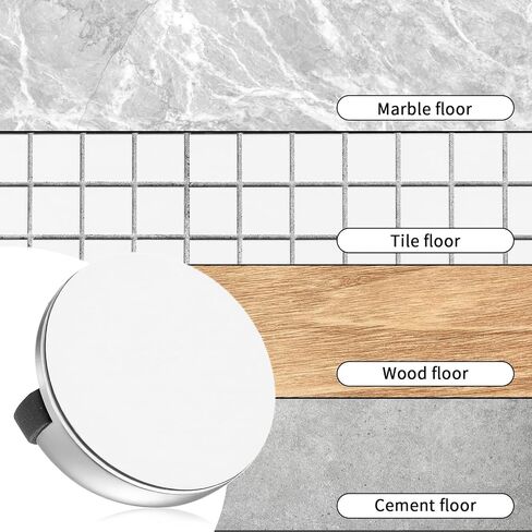 2Pcs Floor Mounted Door Stops, Stainless Steel Half Dome Floor Door Stopper, Rubber Free Punching Wall Protector for Living Room Bedroom Bathroom Office in Saudi Arabia
