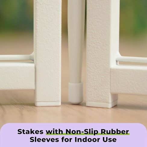 Sunsgrove Indoor Dog Playpen مع باب أوسع ، 24 بوصة 8 ألواح غير قلم الكلب القلم الداخلي ، سياج الكلب المضاد للصدأ ، مسرحية مجانية وآمنة ، أبيض in Kuwait