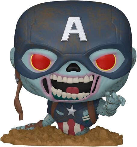 فونكو بوب! Marvel: Marvel Zombies - Zombie Captain America - Finyl Figure - فكرة الهدية - البضائع الرسمية - ألعاب للأطفال والكبار - عشاق الكتب المصورة - شخصية نموذجية للجمعية in Saudi Arabia
