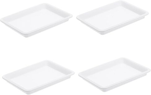 Angoily 4Pcs Food Grade Plastic Experiment Trays for School Activities Durable Mixing Palette for Painting Crafts and Sensory Play Random Colors in Saudi Arabia
